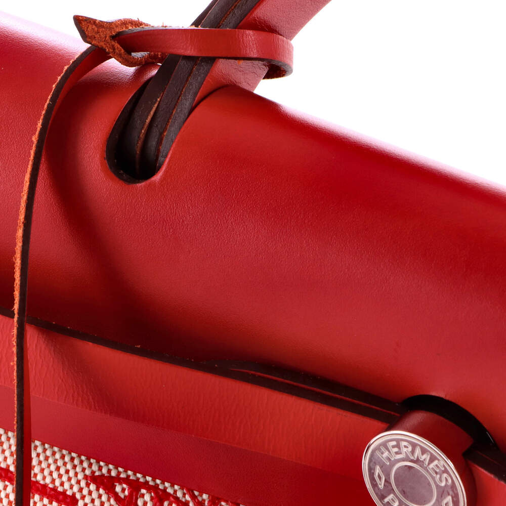 Hermes 31 Herbag Zip Pegase Pop Toile and Leather - Picture 7 of 8